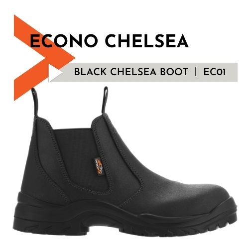 Econo Chelsea Boot Black - ProFit Footwear - PPE Safety Shoes